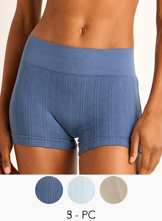 Splash FAV Set of 3 - Boyshort Briefs with Texture